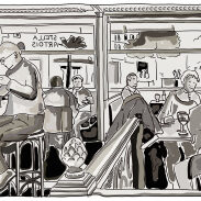 Un homme dans un bar
