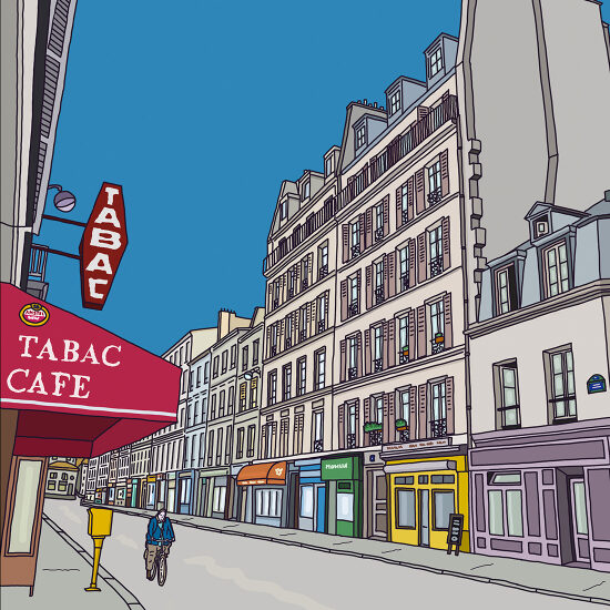 Vue d'une rue parisienne