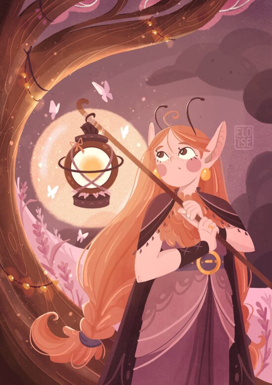 Elf avec lanterne