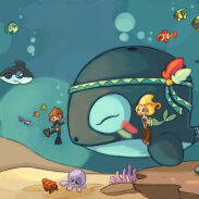 Aventure sous-marine avec des créatures