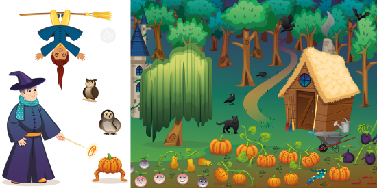 Scène fantastique d'Halloween