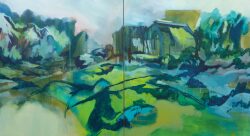 PAYSAGE JAPONAIS, Huile sur toile, 116x178, Diptyque, 2016 ©ADAGP - juliette Schwartz-plasticien