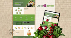 Close2gether, maquette landing page - Les Filles Du bureau de style-graphiste