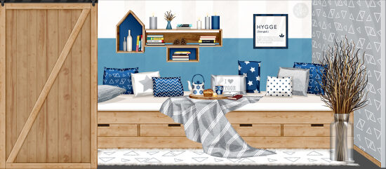 Chambre moderne aux accents scandinaves