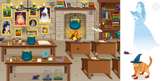 Salle de classe de magie enchantée