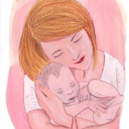 Mère tenant son bébé avec tendresse