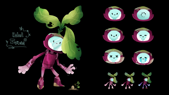 Robot et plante