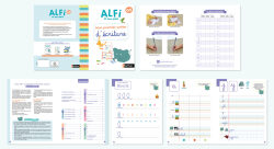 Création pour cahier d'écriture, Alfi GS, Nathan École - Mily Cabrol-graphiste