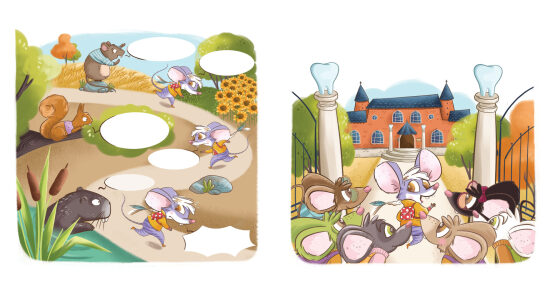 Rats dans un jardin de beurre