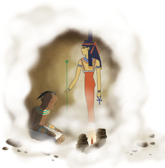 Egypte ancienne, femme, sorcière, pharaon, pierre, papyrus