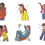 Expressions émotionnelles cartoons