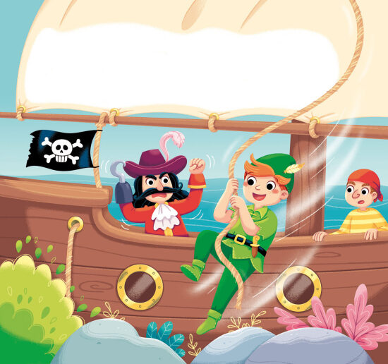 Aventure de pirates sur un bateau