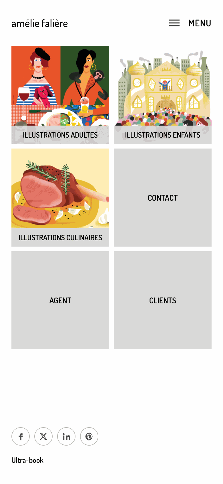 Modèle Grid sur mobile
